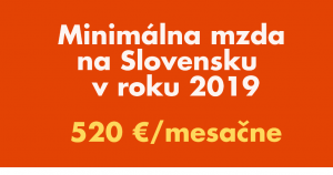 minimalna mzda na slovensku v orku 2019